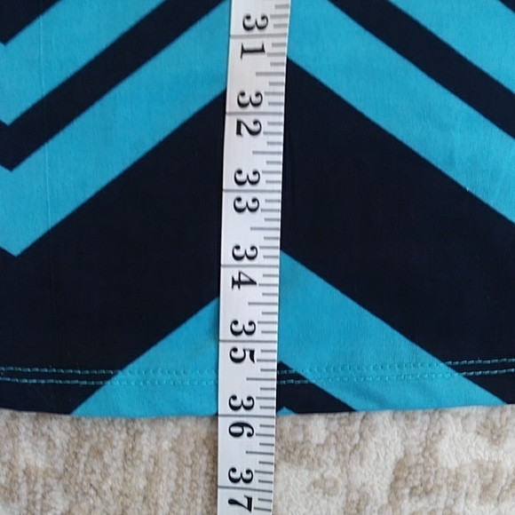 Vintage Lucy Lucy Love Chevron Maxi Side Tie A-Line Skirt XS Blue Navy - Picture 13 of 13